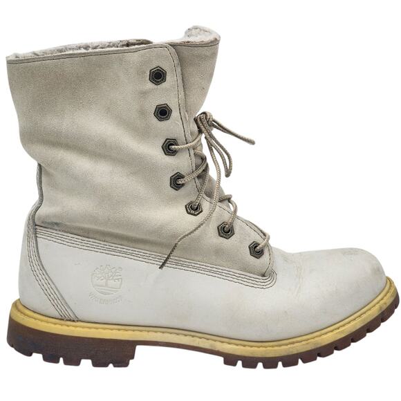 Timberland Boots Womens 8.5 Winter Snow Hiking Teddy Fleece Waterproof 8331R - Picture 1 of 4